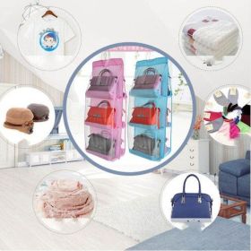 Hanging Handbag Storage Bag (Color: Blue)