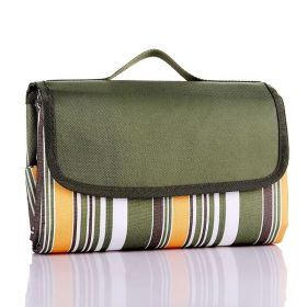Moisture-proof Oxford Cloth Picnic Mat (Option: Army green stripes-150x200cm)