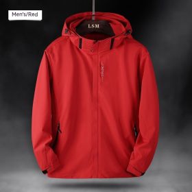 Unisex Waterproof Sports Jacket (Option: Red-XXL-Men)