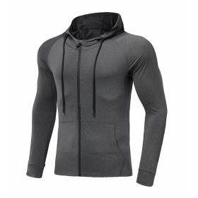 Men's Fitness Training Long-sleeve (Option: Dark Grey-3XL)