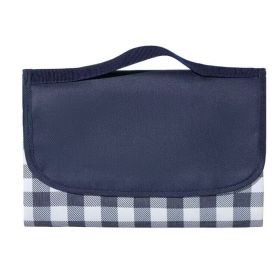 Moisture-proof Oxford Cloth Picnic Mat (Option: Black grid-150x200cm)