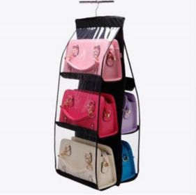 Hanging Handbag Storage Bag (Color: Black)
