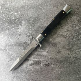 Outdoor Damascus Folding Knife (Color: Grey)