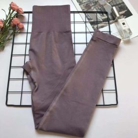 Women's High Waist Fitness Pants Suit (Option: Taro purple pants-S)