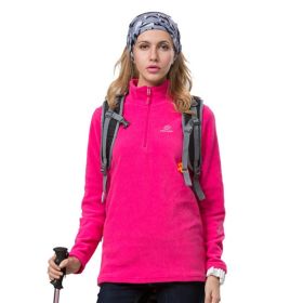 Women's New Style Outdoor Fleece Jacket (Option: Rose Red-L)