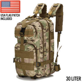 Small Tactical Backpack (30 Liter) (Color: CP Camo)