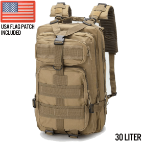 Small Tactical Backpack (30 Liter) (Color: Khaki)
