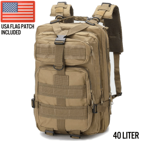 Tactical Assault Bag (40 Liter) (Color: Khaki)