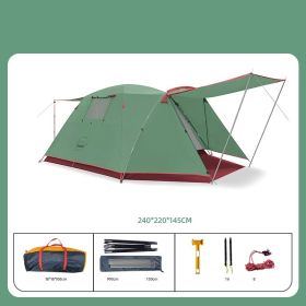 Four Person Outdoor Tent (Option: Green-Tent)