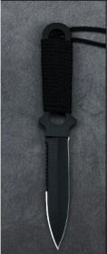 Outdoor Self-defense Straight Knife (Option: Black tip)