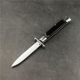 Outdoor Damascus Folding Knife (Color: Dark Grey)
