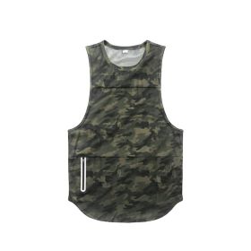 Men's Sports Vest (Option: Green camouflage light board-M)