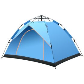 Outdoor Double-Decker Automatic Tent (Option: Blue-3to4people)