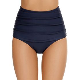 Women's Plus Size Swimming Shorts (Option: Navy Blue-L)