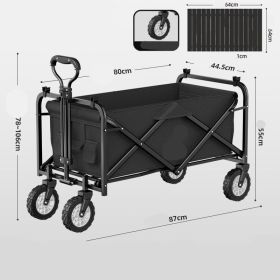 Outdoor Foldable Camping Cart (Option: Black table plate)