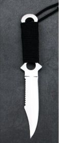 Outdoor Self-defense Straight Knife (Option: White arc)
