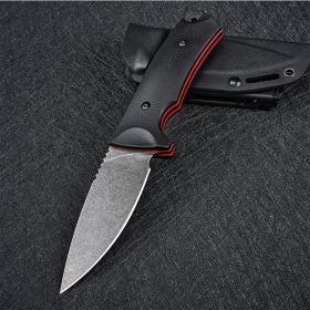 Outdoor Small Straight Knife (Color: Grey)