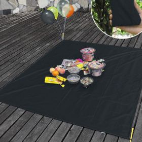 Ultra-Light Pocket Waterproof Picnic Mat (Option: Black-110x150cm)