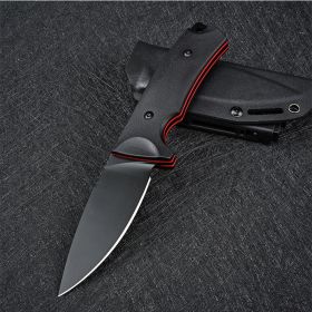 Outdoor Small Straight Knife (Color: Black)