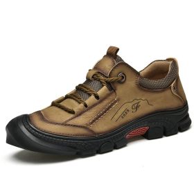 Non-slip Wear-resistant Cross-country Hiking Shoes (Option: Khaki-46)