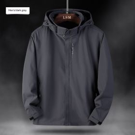 Unisex Waterproof Sports Jacket (Option: Dark Grey-XXL-Men)