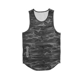 Men's Sports Vest (Option: Grey camouflage light board-M)