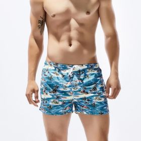 Men's Beach Casual Shorts (Option: Blue-L)