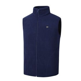 Men's And Women's USB Heating Vest (Option: Blue-S)