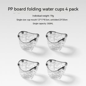 Outdoor Folding Dining Set (Option: Four Pack Folding Water Cup)