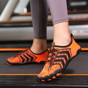 Non-slip Five-finger Mountaineering Fitness Shoes- M/W (Option: D025 Orange-36)