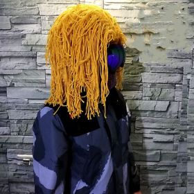 Ski Helmet Decoration Cover (Option: Long model gold)