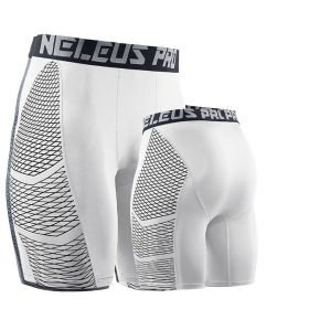 Breathable Men's Sports Shorts (Option: White-M)