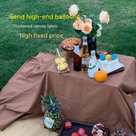 Solid Color High Sense Picnic Mat (Option: Caramel-150x200cm)