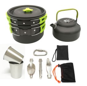Outdoor Multi Tableware Set (Color: Green)