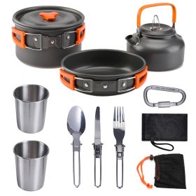 Outdoor Multi Tableware Set (Color: Orange)