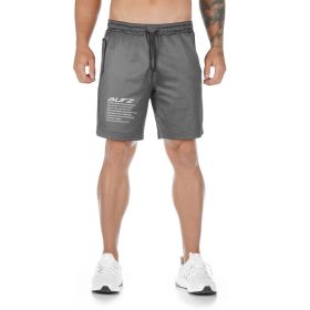 New Muscle Workout Brothers Fitness Shorts (Option: Gray-XXL)