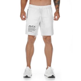 New Muscle Workout Brothers Fitness Shorts (Option: White-XXXL)