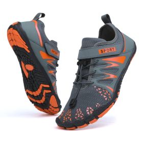 Outdoor Breathable Waterproof Shoes - M/W (Option: 2029 Gray Orange-39)