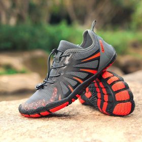 Outdoor Breathable Waterproof Shoes - M/W (Option: 2026 Gray Orange-38)