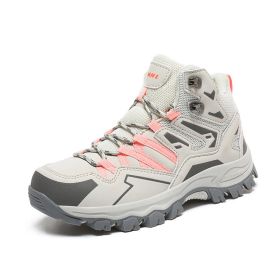 Hiking High-top Shoes (Option: Pink-36)
