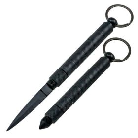 Kubotan Hidden Knife Keychain (Color: Black)