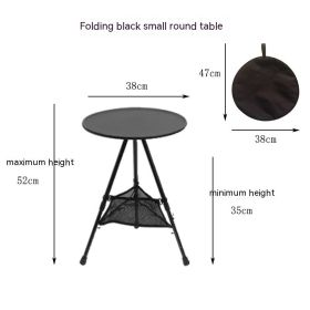 Folding Aluminum Alloy Tripod Table (Option: Black Net Pocket Storage Bag)