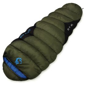 Outdoor Cotton Sleeping Bags (Option: 1500g Army Green-230x80x50cm)