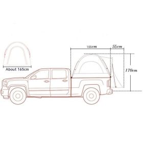 Outdoor Car Rear Tent (Option: Gray-2 People)