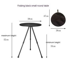 Folding Aluminum Alloy Tripod Table (Option: Black Buggy Bag)