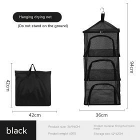 Outdoor Folding Square Hanging Storage (Option: Black-39x39x100cm)