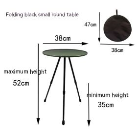 Folding Aluminum Alloy Tripod Table (Option: Green Buggy Bag)