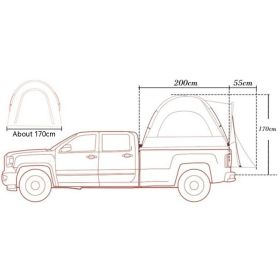 Outdoor Car Rear Tent (Option: Gray-3 People)