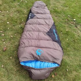 Outdoor Cotton Sleeping Bags (Option: 2500G Brown-230x80x50cm)
