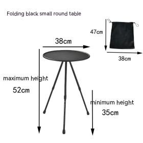 Folding Aluminum Alloy Tripod Table (Option: Black Drawstring Bag)